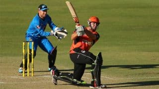 Craig Simmons powers Perth Scorchers to 100/2 off 13 overs against Sydney Sixers